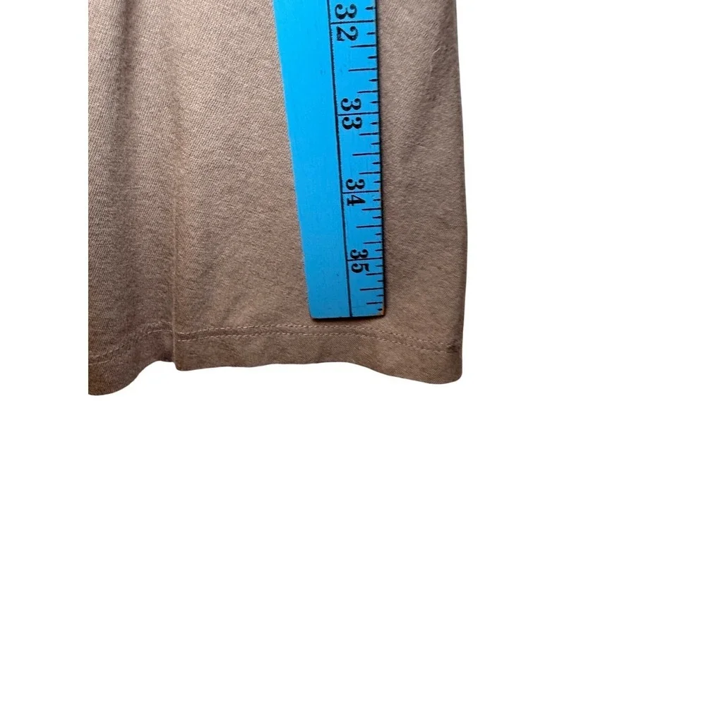 Brochu Walker Long Sleeve Draped Cotton Modal Jersey Midi Dress Light‎ Brown M